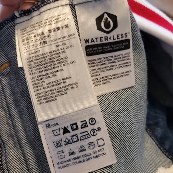 🍂 NWT Levi's Ribbed Trim Jean Jacket - Picture 9 of 10